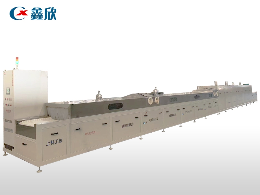 通過式超聲波噴淋清洗烘干線